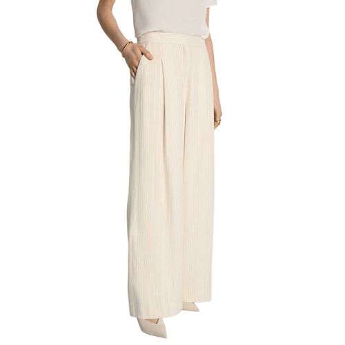 Veronika Maine Embroidered Stripe Wide Leg Pant